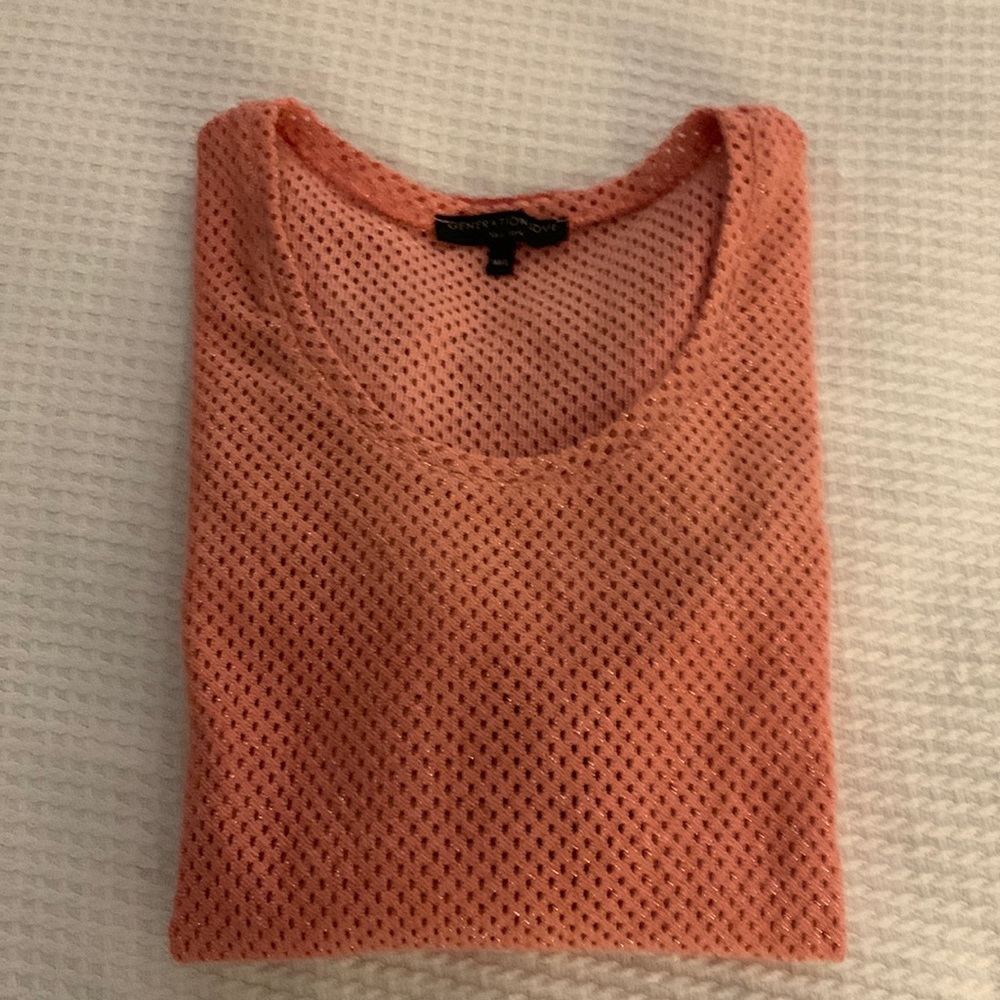Generation Love sparkly peach sweater size M/L